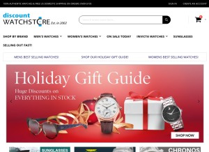 How discountwatchstore.com looks like on a tablet such as an iPad.