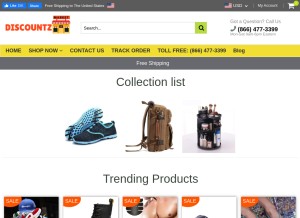 How discountzmarket.com looks like on a tablet such as an iPad.
