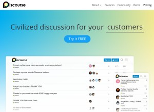 How discourse.org looks like on a tablet such as an iPad.