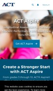 How discoveractaspire.org looks like on a mobile device such as an iPhone.