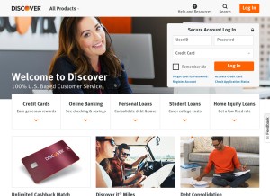 How discovercard.com looks like on a tablet such as an iPad.