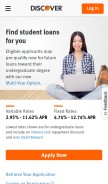 How discoverstudentloans.com looks like on a mobile device such as an iPhone.