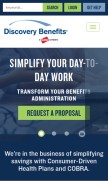 How discoverybenefits.com looks like on a mobile device such as an iPhone.