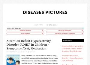 How diseasespictures.com looks like on a tablet such as an iPad.