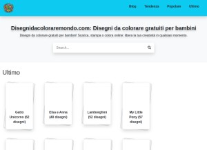 How disegnidacoloraremondo.com looks like on a tablet such as an iPad.