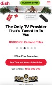 How dish.com looks like on a mobile device such as an iPhone.