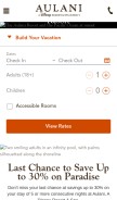 How disneyaulani.com looks like on a mobile device such as an iPhone.