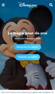 How disneylandparis.com looks like on a mobile device such as an iPhone.