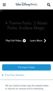 How disneyworld.com looks like on a mobile device such as an iPhone.