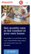 How dispatchhealth.com looks like on a mobile device such as an iPhone.