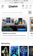 How displate.com looks like on a mobile device such as an iPhone.