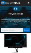 How displayninja.com looks like on a mobile device such as an iPhone.