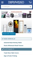 How displays2go.com looks like on a mobile device such as an iPhone.