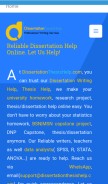 How dissertationthesishelp.com looks like on a mobile device such as an iPhone.