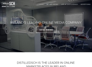 How distilled.ie looks like on a tablet such as an iPad.