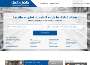 How distrijob.fr looks like on a tablet such as an iPad.