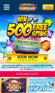 How divineslots.com looks like on a mobile device such as an iPhone.