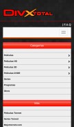 How divxtotal.com looks like on a mobile device such as an iPhone.