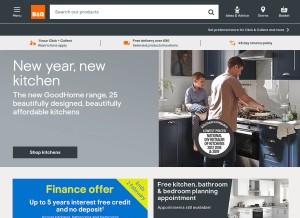How diy.com looks like on a tablet such as an iPad.
