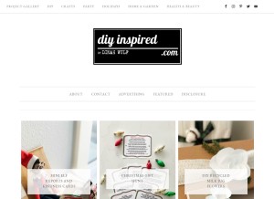 How diyinspired.com looks like on a tablet such as an iPad.