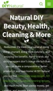 How diynatural.com looks like on a mobile device such as an iPhone.