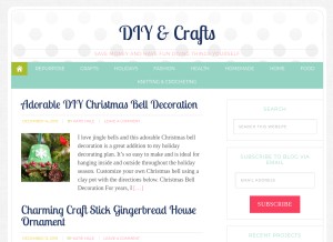 How diyncrafts.com looks like on a tablet such as an iPad.