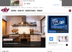How diynetwork.com looks like on a tablet such as an iPad.