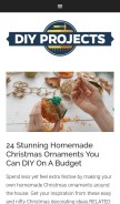 How diyprojects.com looks like on a mobile device such as an iPhone.