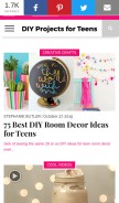 How diyprojectsforteens.com looks like on a mobile device such as an iPhone.