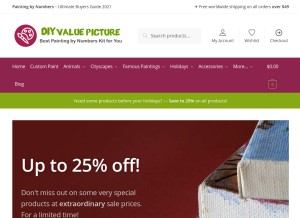 How diyvaluepicture.com looks like on a tablet such as an iPad.