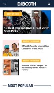 How djbooth.net looks like on a mobile device such as an iPhone.