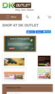 How dkoutlet.com looks like on a mobile device such as an iPhone.
