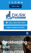 How dkrkservices.com looks like on a mobile device such as an iPhone.