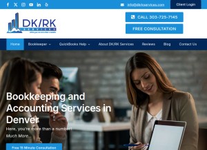 How dkrkservices.com looks like on a tablet such as an iPad.