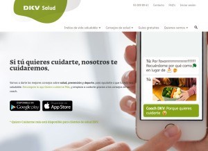 How dkvsalud.es looks like on a tablet such as an iPad.