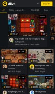How dlive.tv looks like on a mobile device such as an iPhone.