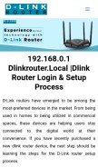 How dllnkroute.com looks like on a mobile device such as an iPhone.