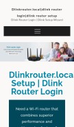 How dllnkroutloc.net looks like on a mobile device such as an iPhone.