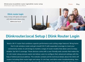 How dllnkroutloc.net looks like on a tablet such as an iPad.