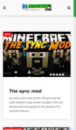 How dlminecraft.net looks like on a mobile device such as an iPhone.
