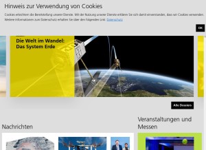 How dlr.de looks like on a tablet such as an iPad.