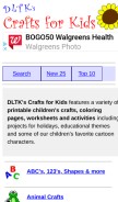 How dltk-kids.com looks like on a mobile device such as an iPhone.