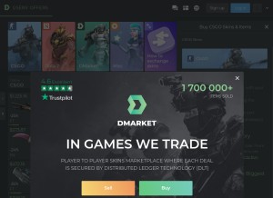 How dmarket.com looks like on a tablet such as an iPad.
