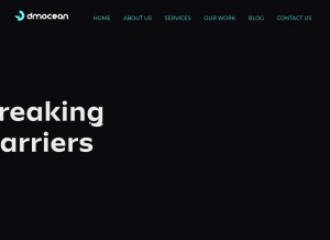 How dmocean.com looks like on a tablet such as an iPad.