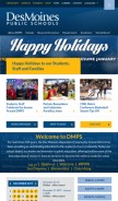 How dmschools.org looks like on a mobile device such as an iPhone.