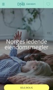 How dnbeiendom.no looks like on a mobile device such as an iPhone.
