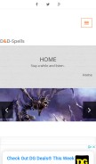 How dnd-spells.com looks like on a mobile device such as an iPhone.