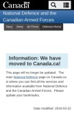 How dnd.ca looks like on a mobile device such as an iPhone.