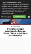 How dnevnik.hr looks like on a mobile device such as an iPhone.