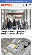 How dnevnik.si looks like on a mobile device such as an iPhone.